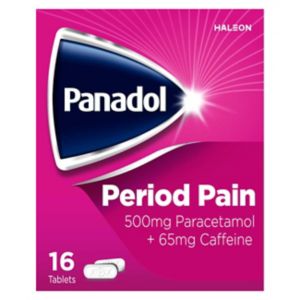 Panadol Period Pain Tablets 500/65mg 16 Count, imported from the UK