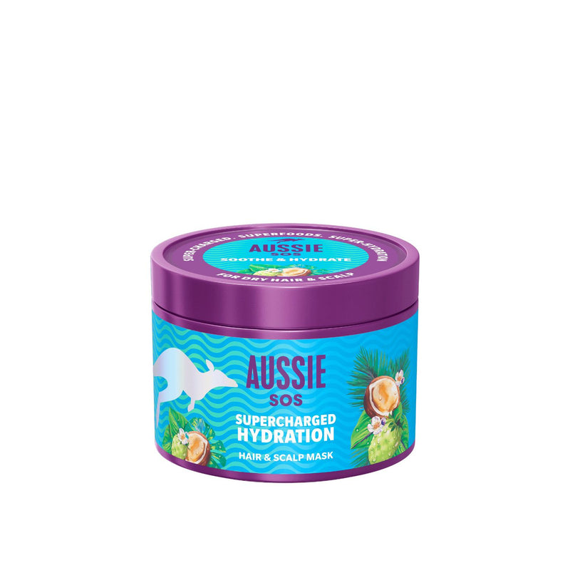 Aussie SOS Supercharged Hydration Hair Mask 500ml, imported from the UK