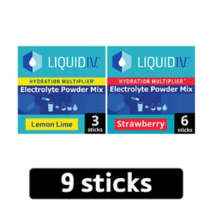Liquid I.V. Electrolyte Powder Mix Lemon Lime Strawberry 9 sachets, UK version