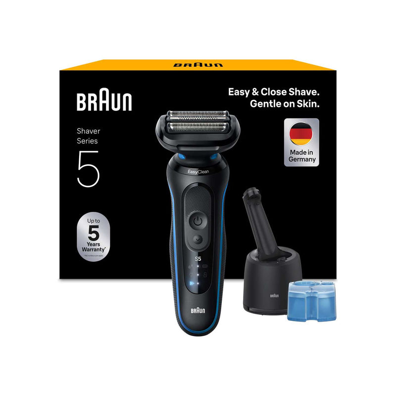 Braun Series 5 electric shaver blue with SmartCare Center, UK version