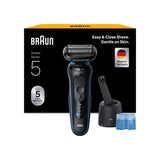 Braun Series 5 electric shaver blue with SmartCare Center, UK version