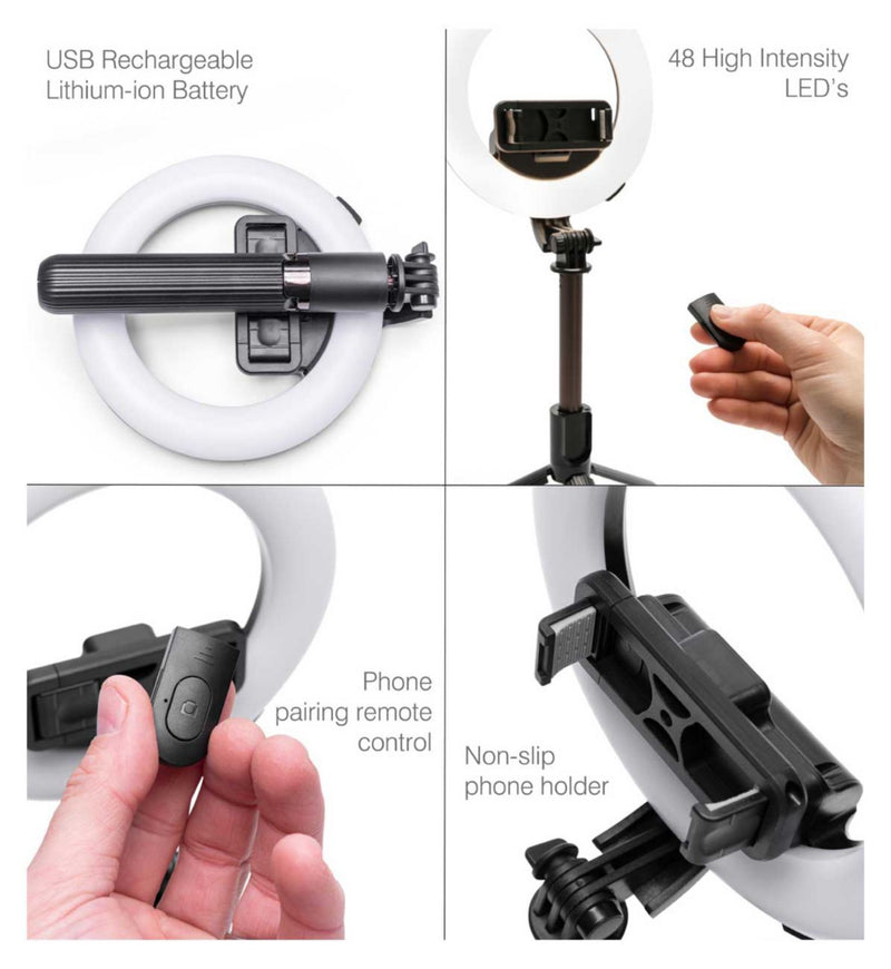 Rio GlamourGlow vlogging ring light (British brand)