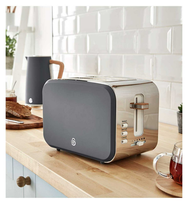 Swan Nordic 2 slice electric toaster grey (British brand)