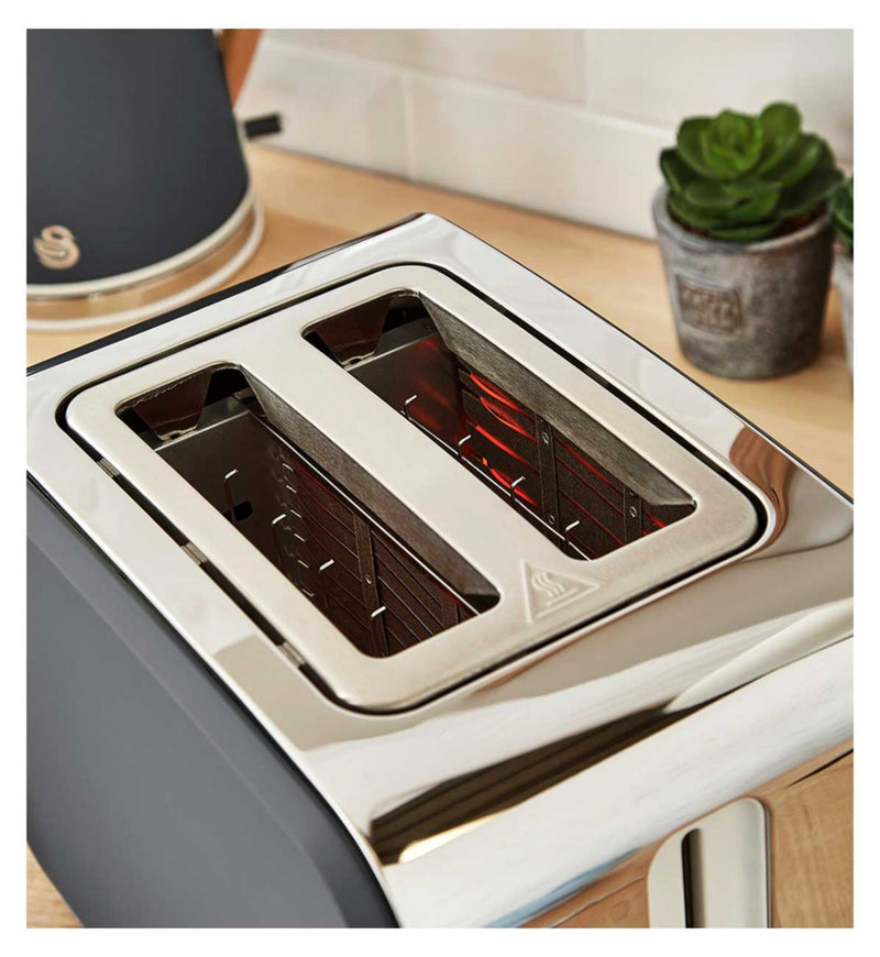 Swan Nordic 2 slice electric toaster grey (British brand)