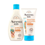 Aveeno Kids Bathtime Duo Bubble Bath and Lotion - 250ml Each - British product
