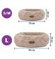Silentnight Calming Donut Pet Bed Natural Small/Medium (British brand)
