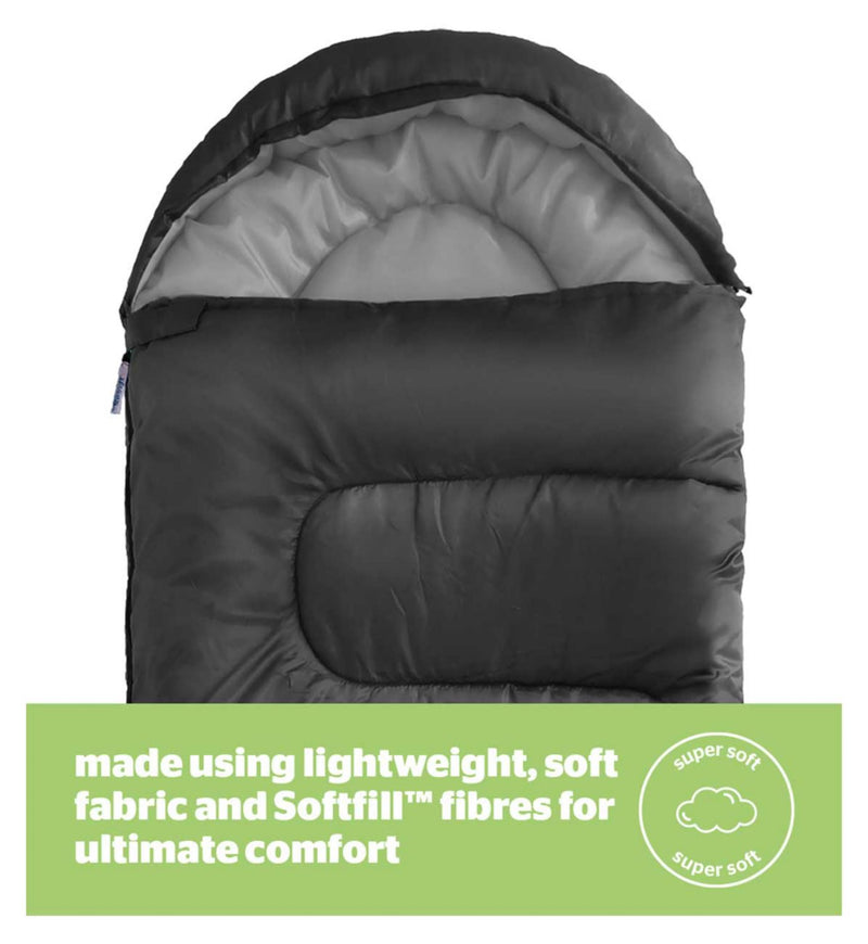 Silentnight Adult Sleeping Bag Black (British brand)
