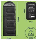 Silentnight Adult Sleeping Bag Black (British brand)