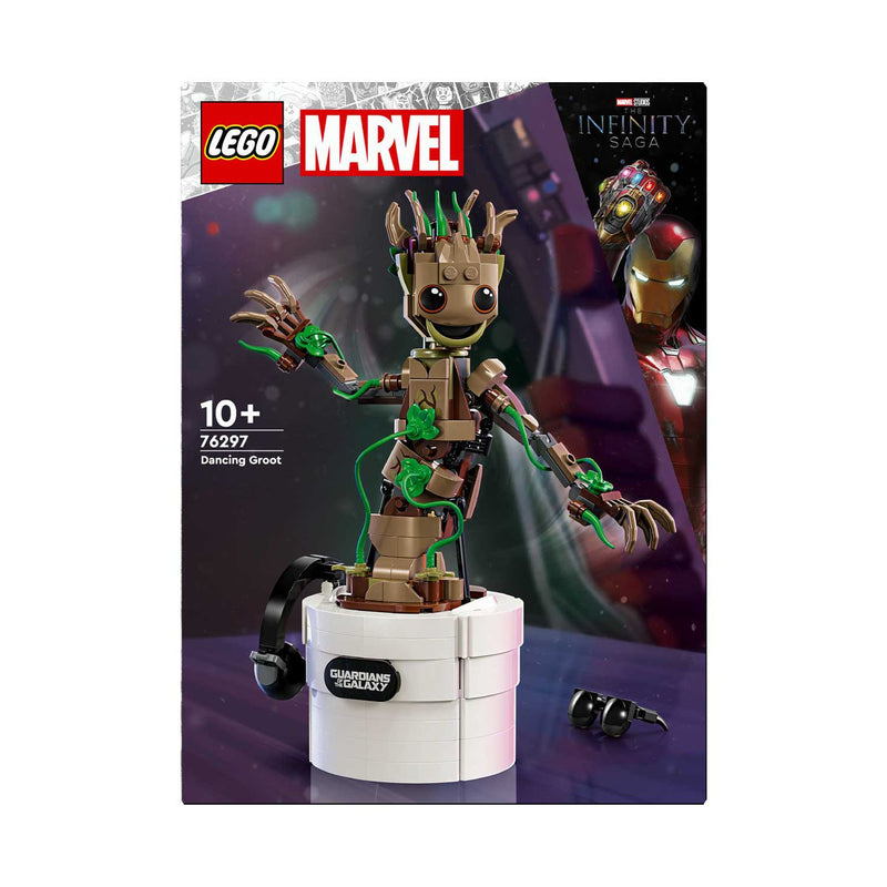 LEGO Marvel Dancing Groot Buildable Toy Set, imported from the UK