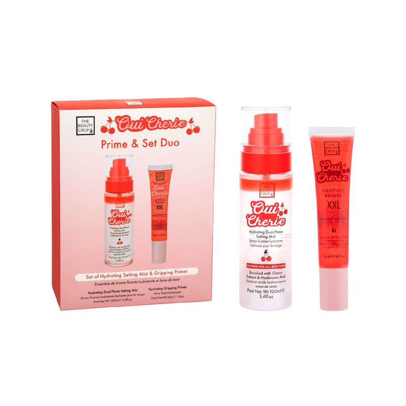 The Beauty Crop Oui Cherie primer and setting mist duo (British brand)