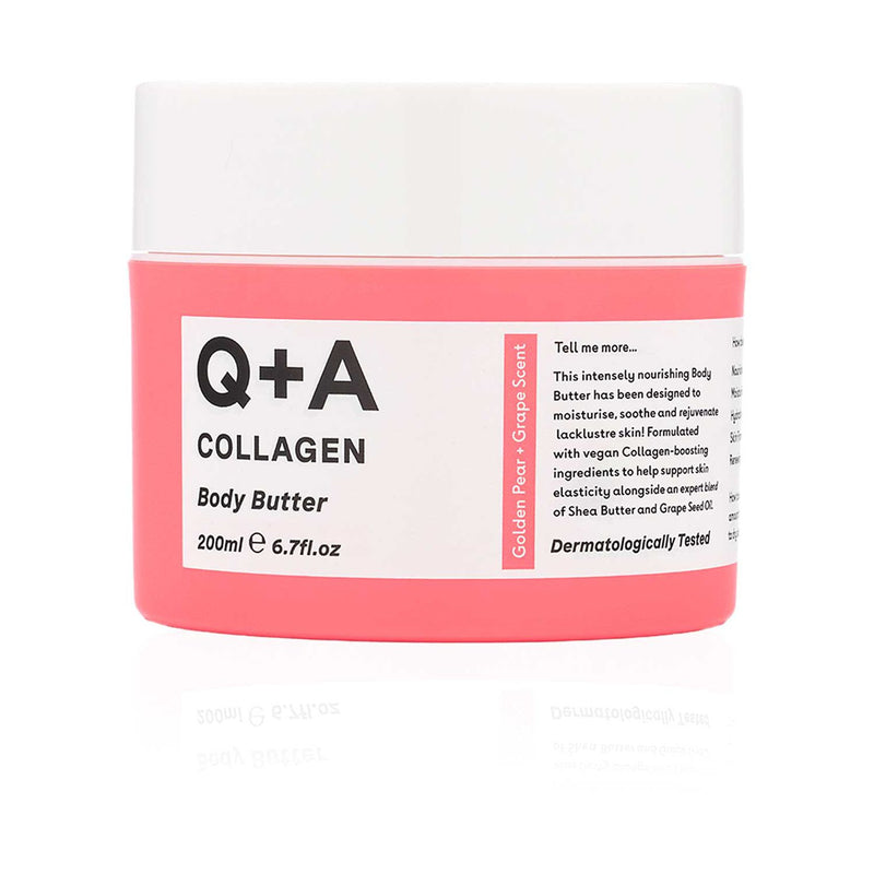 Q+A Collagen Body Butter 200ml for dry skin (British brand)