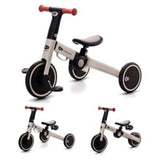Kinderkraft 4Trike Silver Grey Children's Tricycle Balance Bike - 3-in-1 Folding Model
