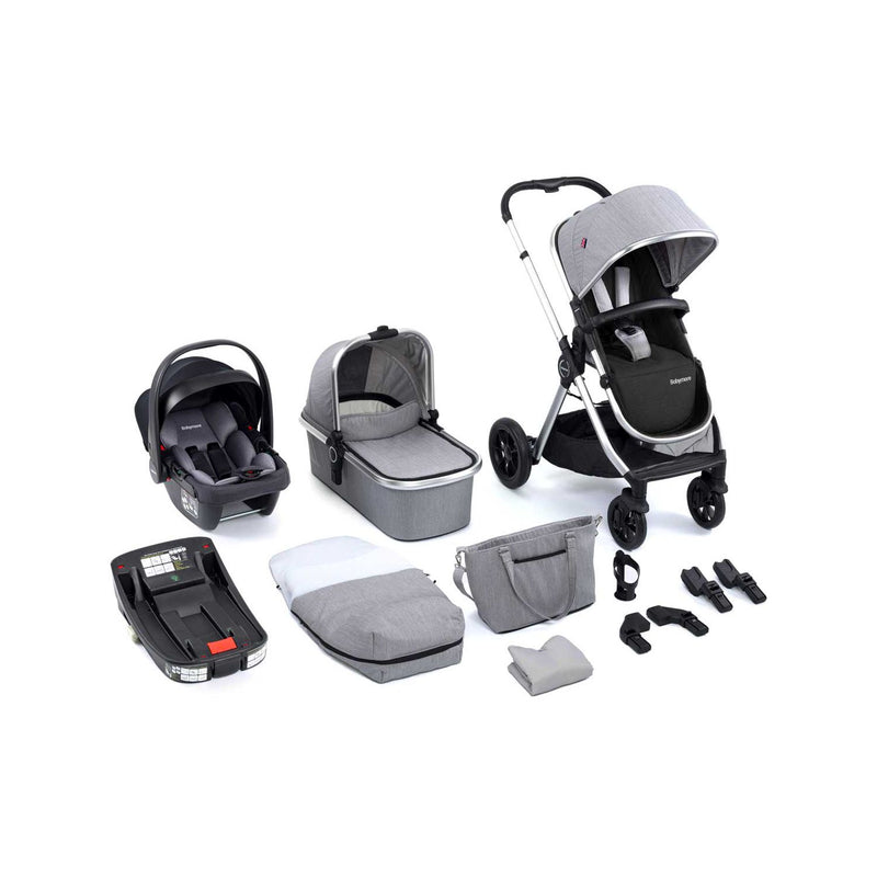 Babymore Memore V2 Travel System 13 Piece Silver - British product