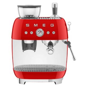 SMEG Espresso Coffee Machine with Grinder Red (British brand)
