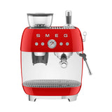 SMEG Espresso Coffee Machine with Grinder Red (British brand)