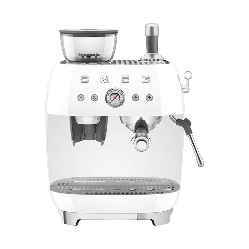 SMEG Espresso Coffee Machine with Grinder White, imported from the UK