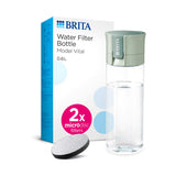 Brita Vital water filter bottle light green 600ml - British product