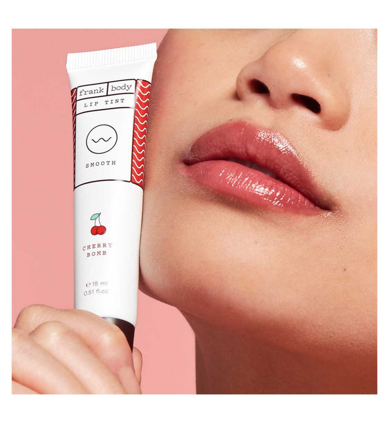 Frank Body Cherry Lip Duo sugar scrub and tint, UK version