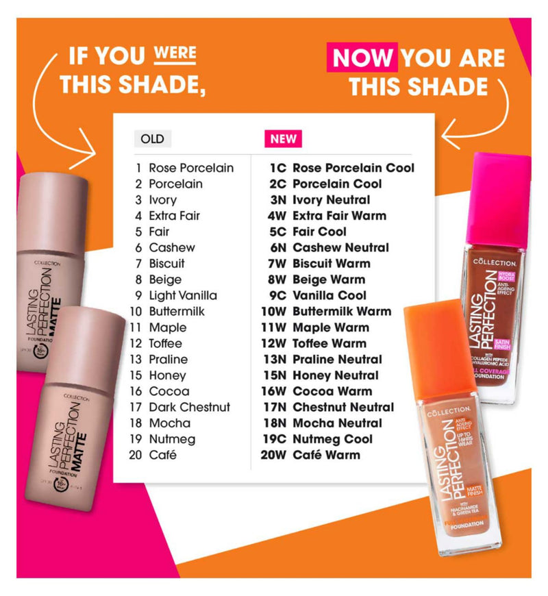 Collection lasting perfection matte foundation, UK version