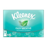 Boots Kleenex Easy Breathe Pocket Pack Tissues with Menthol and Eucalyptus 6 Pack- Buy online at McGrocer