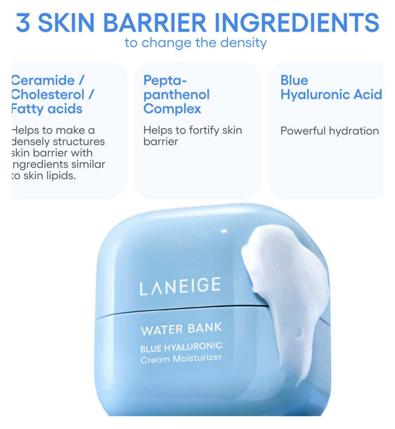 Laneige Blue Hyaluronic Cream Moisturiser 50ml, imported from the UK