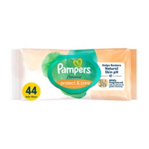 Boots Pampers Harmonie Protect & Care Baby Wipes Plastic Free 44 wipes- Buy online at McGrocer