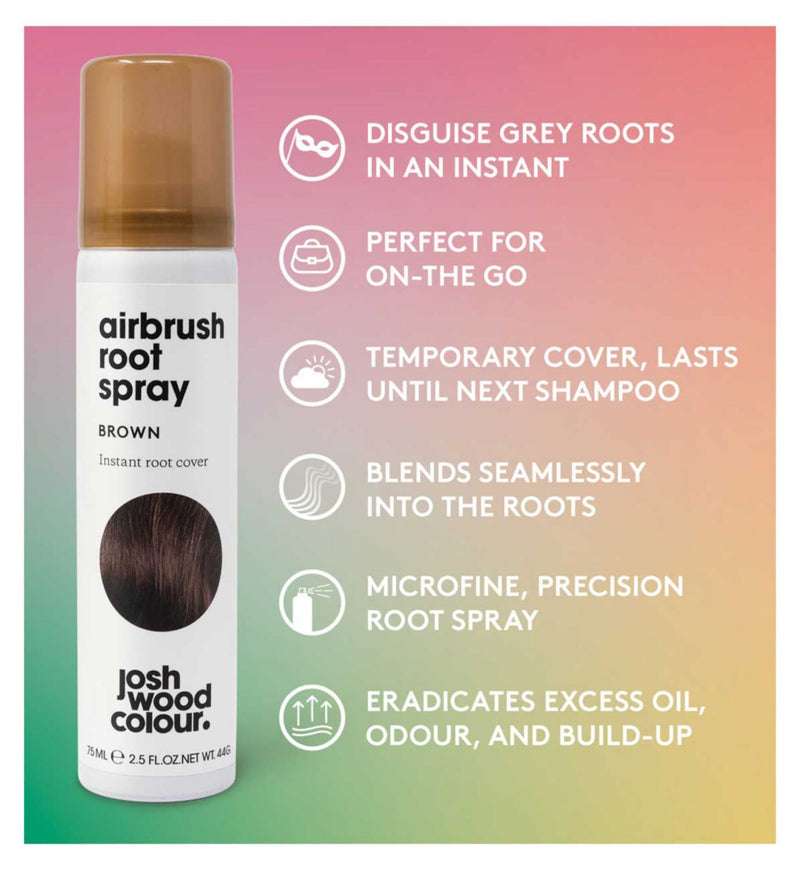 Josh Wood Colour Airbrush Root Spray Brown 75ml - British product