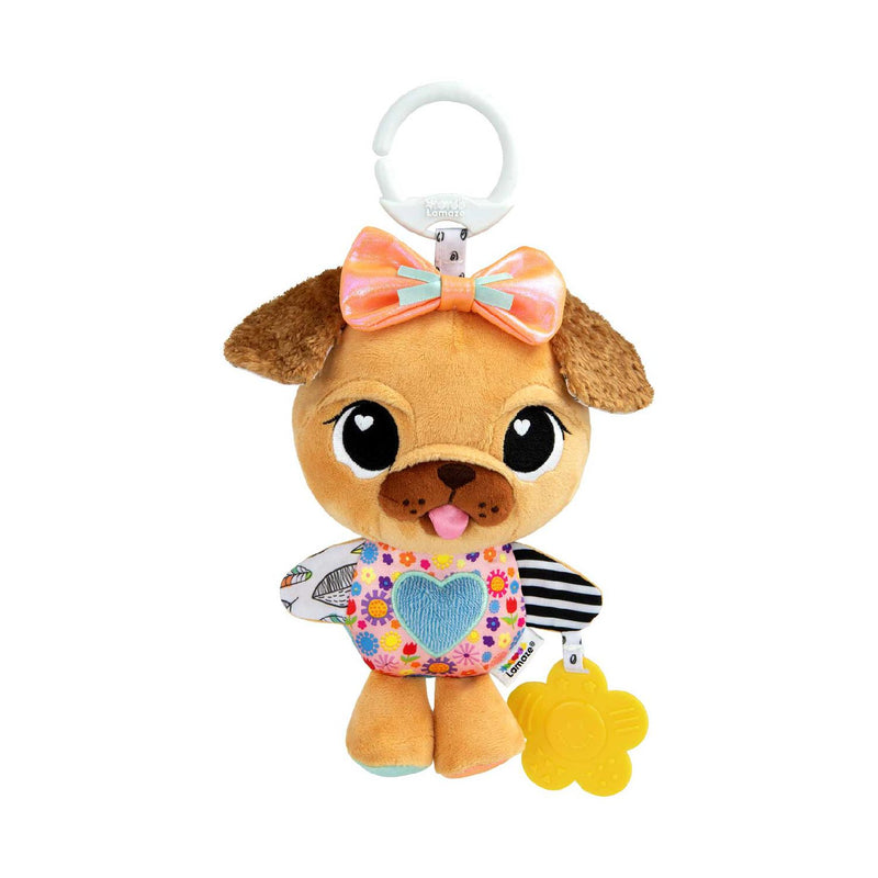 Lamaze Lovey The Pug Clip And Go Toy travel item, UK version