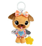 Lamaze Lovey The Pug Clip And Go Toy travel item, UK version