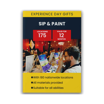 Sip and Paint Geschenk-Erlebnis Kunstworkshop-Kurs für Zwei