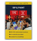 Sip and paint gift experience for two people (British brand)