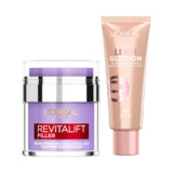 Boots L'Oreal Paris Glotion Light Glow and Revitalift Hyaluronic Acid Water Cream Duo- Buy online at McGrocer