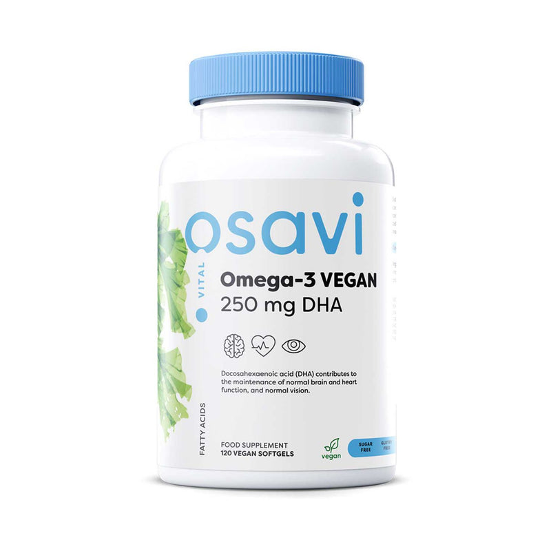 Osavi vegan omega-3 softgels 250mg 120 capsules, imported from the UK