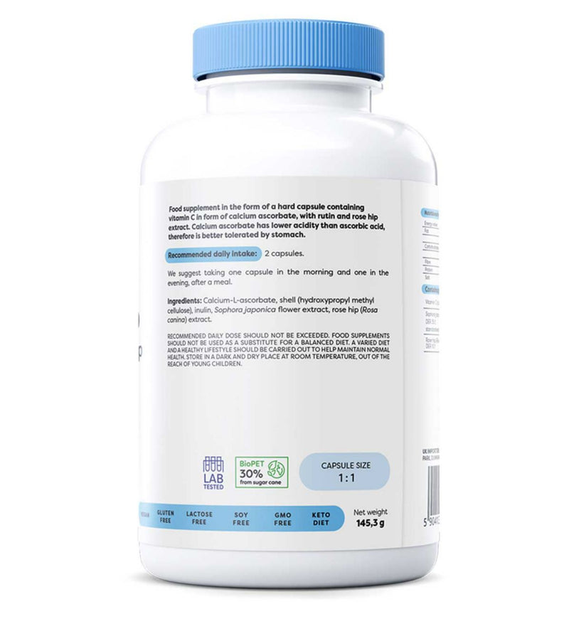 Osavi Vitamin C1000 supplement 180 vegan capsules, UK version