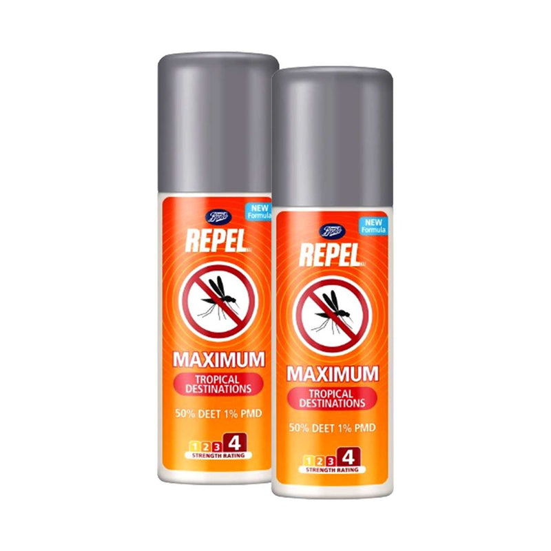Boots Repel Max DEET & PMD aerosol bundle 125ml, UK version