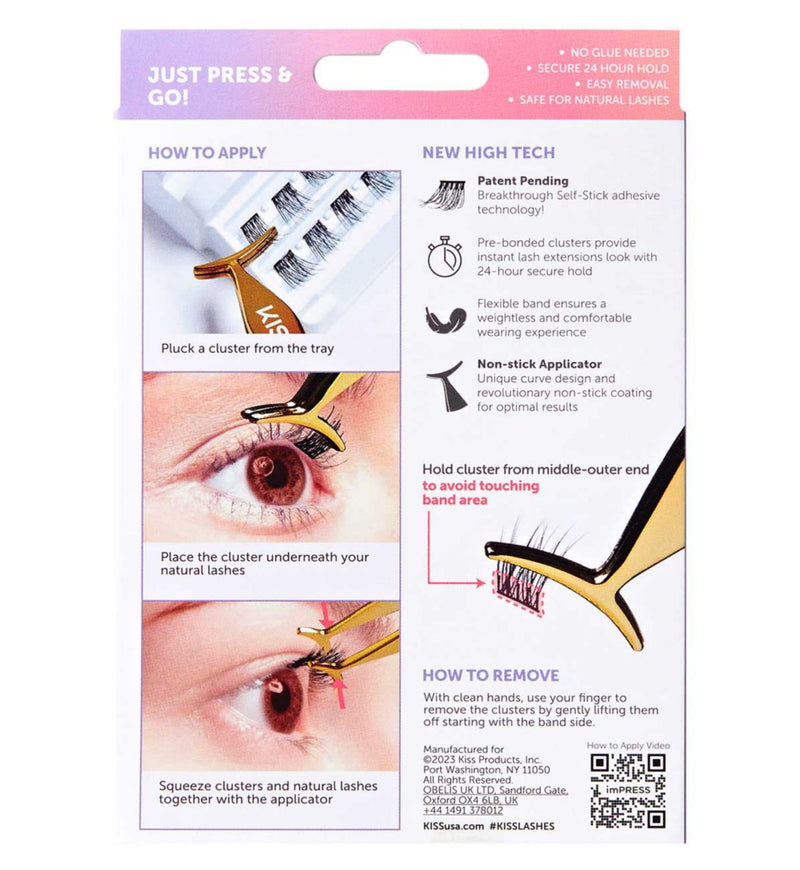 Kiss press-on eyelash clusters Voluminous 21 Ct, UK version