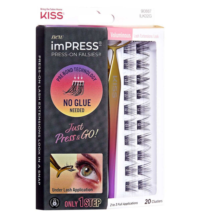 Kiss press-on eyelash clusters Voluminous 21 Ct, UK version
