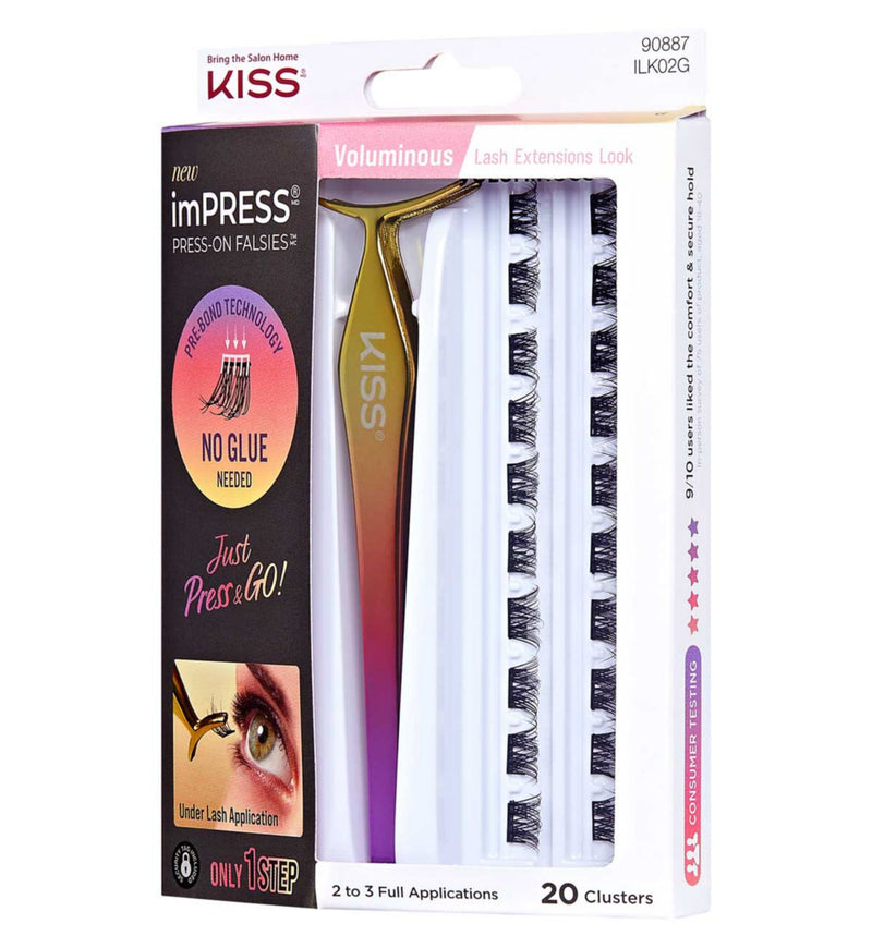 Kiss press-on eyelash clusters Voluminous 21 Ct, UK version
