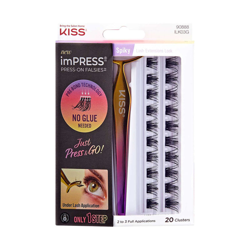 KISS imPRESS eyelash clusters spiky style 21ct , imported from the UK