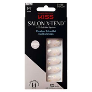 KISS Salon X-Tend Nail Pre-Sculpted Artificial Nails Medium Almond 34ct