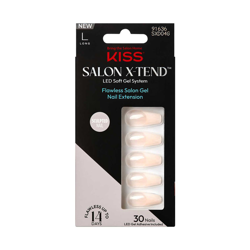 KISS nail extensions kit pink coffin 34 ct, UK version