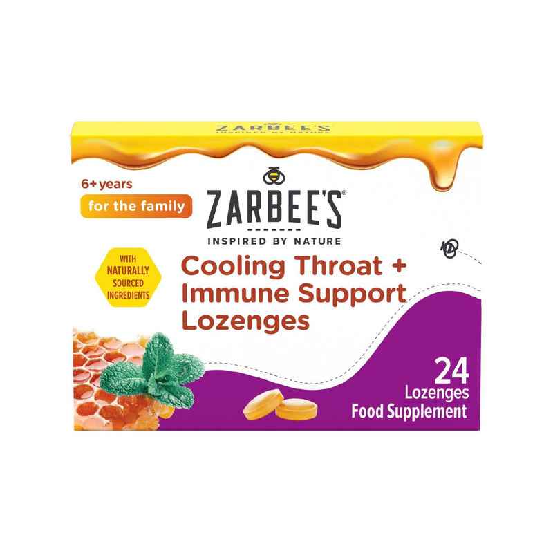 Zarbee's Throat Lozenges Honey Peppermint 24 Count (British brand)