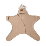 Clair de Lune star fleece wrap oatmeal 6-12 months, imported from the UK