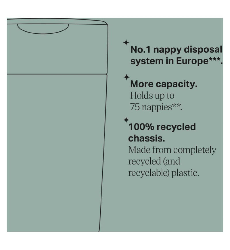 Tommee Tippee Twist & Click XL nappy bin (British brand)