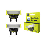 Philips OneBlade 360 replacement blades 2 pack, imported from the UK
