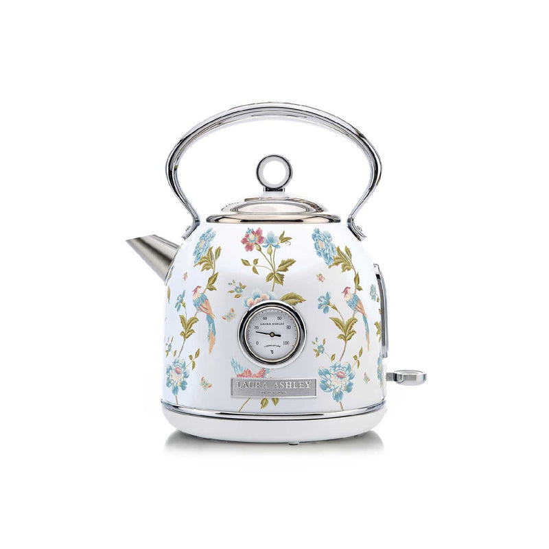 Laura Ashley Dome Kettle Elveden White 1.7L imported from the UK