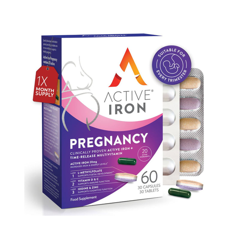 Active Iron Pregnancy supplement 60 count bottle - British product