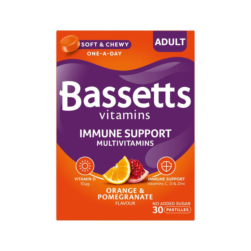Bassetts immune support gummies 30 orange pomegranate, UK version
