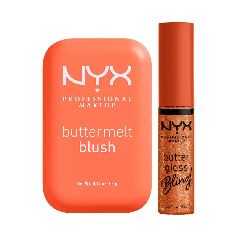 NYX Buttermelt Blush and Gloss Duo 5g 8ml, imported from the UK