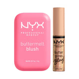 NYX professional makeup blush and lip gloss set, imported from the UK